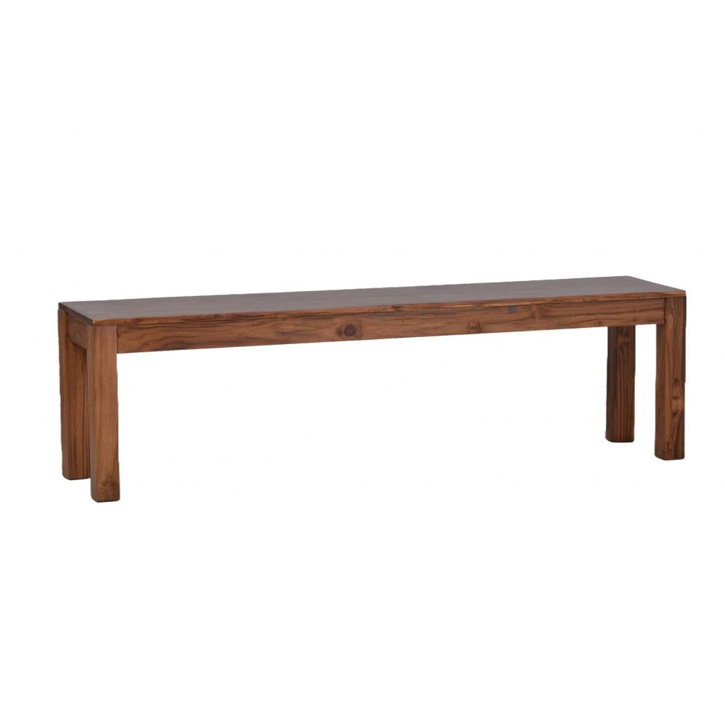 Bank Lendra Modern Massivholz Teak Hellbraun