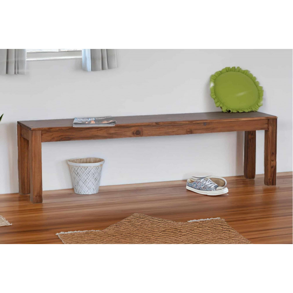 Bank Lendra Modern Massivholz Teak Hellbraun