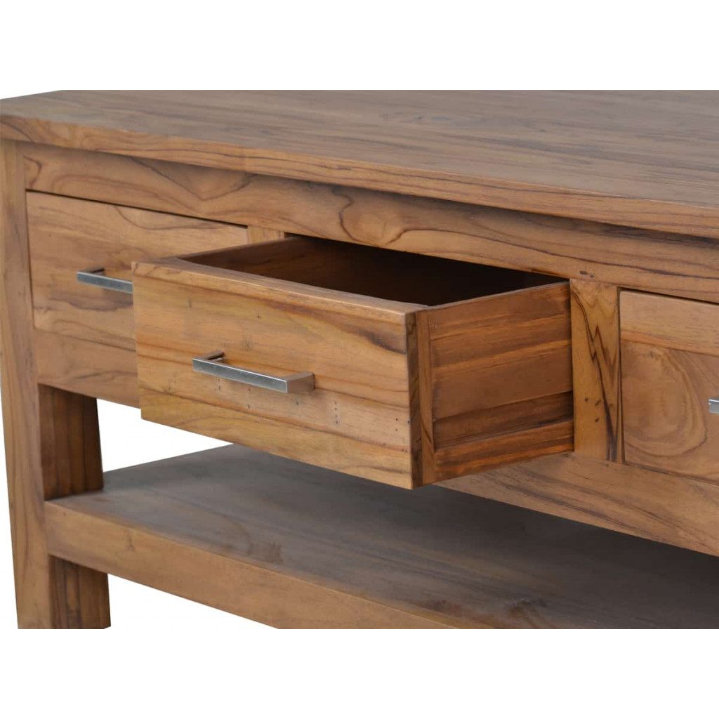 Couchtisch Thali Modern Teak Dunkelbraun