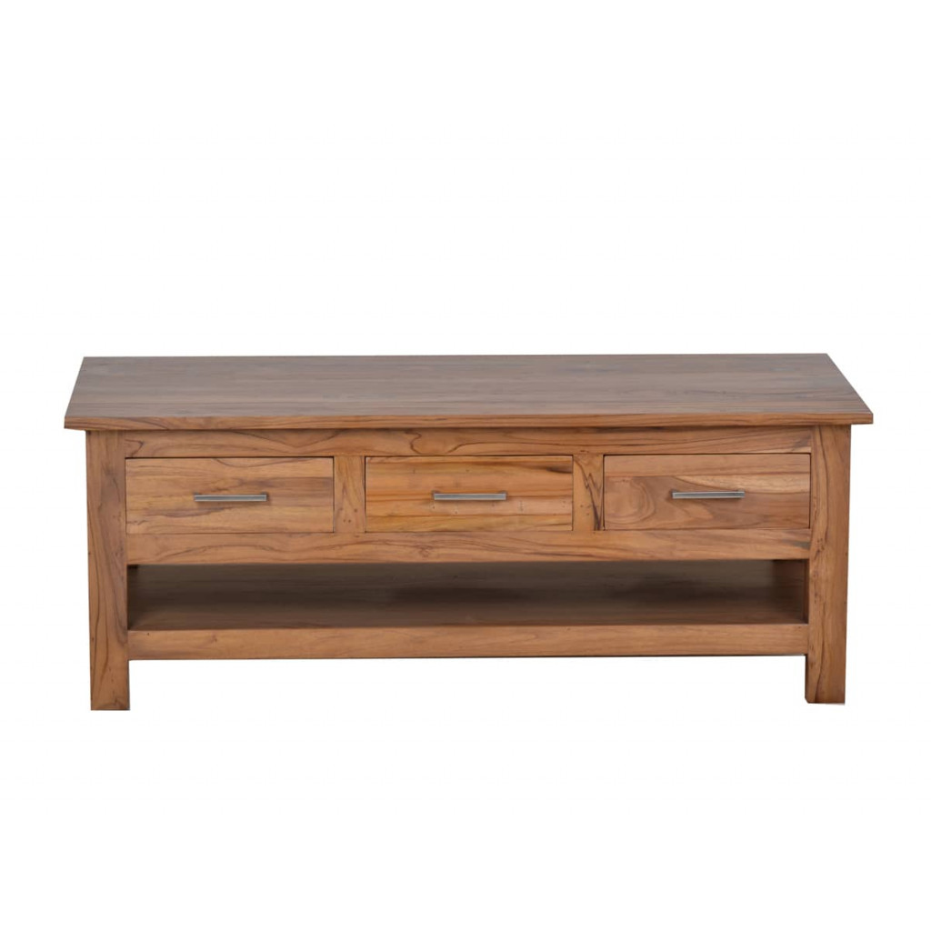 Couchtisch Thali Modern Teak Dunkelbraun