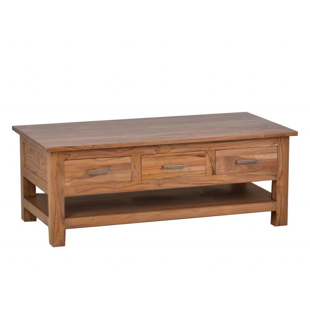 Couchtisch Thali Modern Teak Dunkelbraun