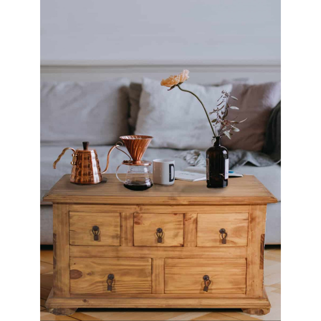Truhentisch Mexico Möbel Landhaus Pinie Honig