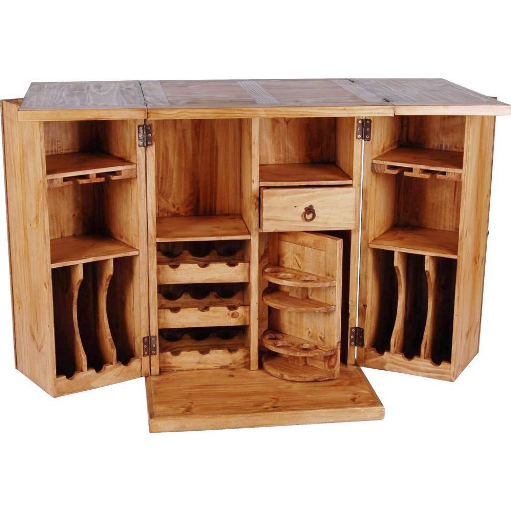 Bar Mexico Möbel Landhaus Pinie Honig