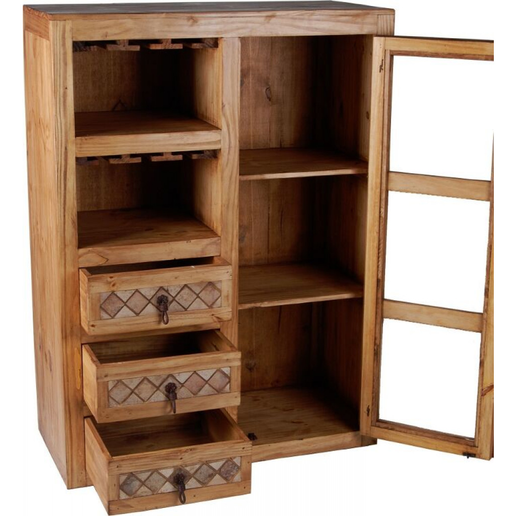 Barschrank Mexico Möbel Landhaus Pinie Honig