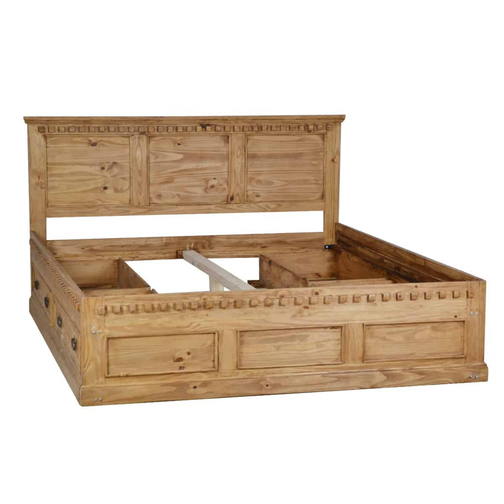 Bett Mexico Möbel Landhaus Massivholz Pinie Honig