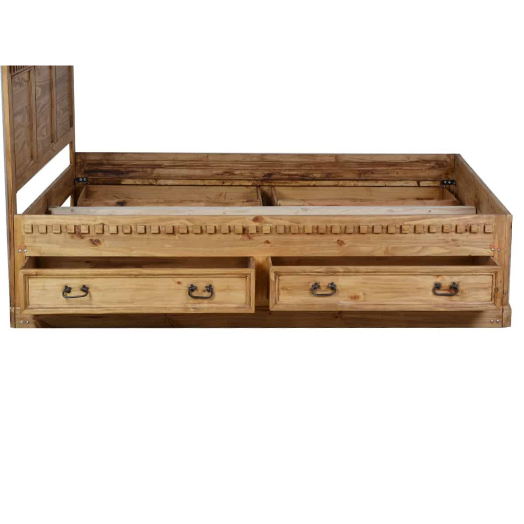 Bett Mexico Möbel Landhaus Massivholz Pinie Honig