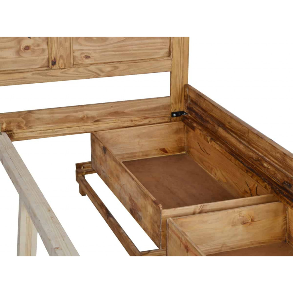 Bett Mexico Möbel Landhaus Massivholz Pinie Honig