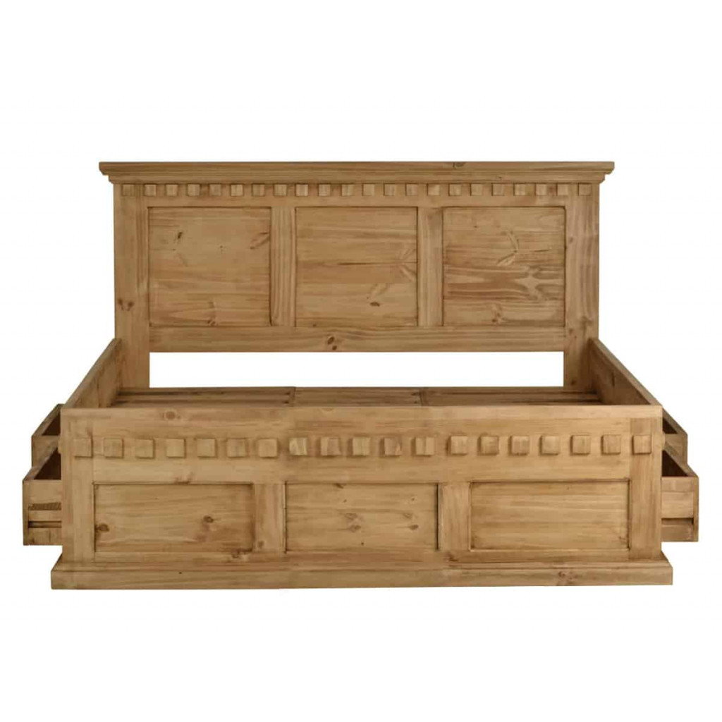 Bett Mexico Möbel Landhaus Massivholz Pinie Honig