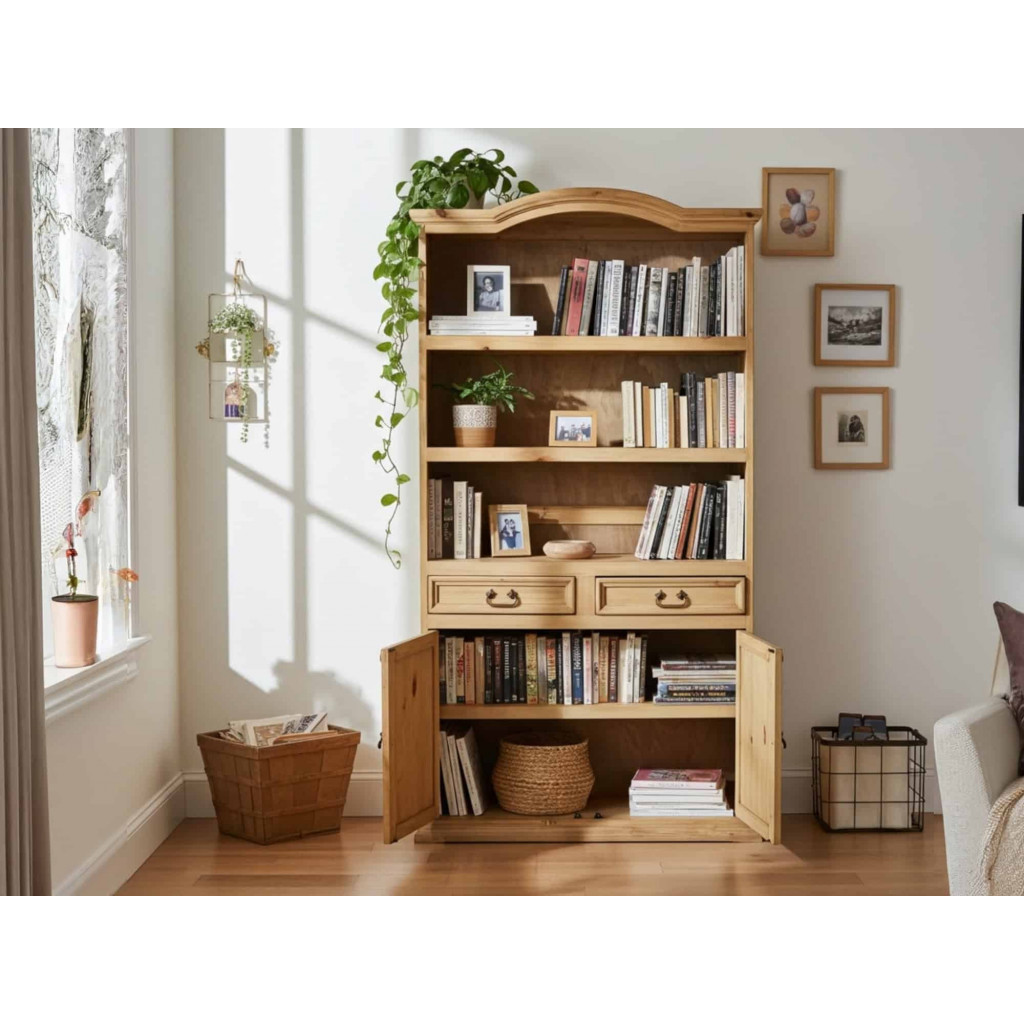 Bücherregal Mexico Möbel Landhaus Pinie Honig