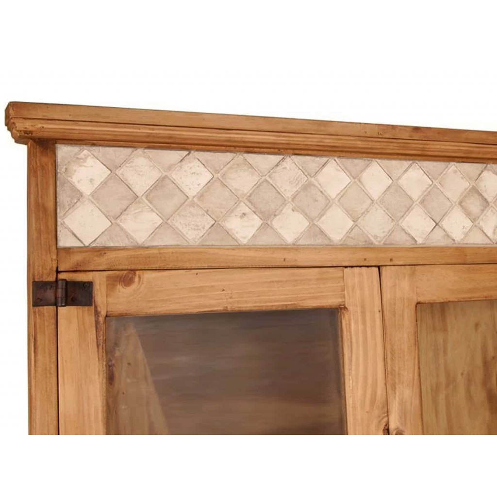 Eckvitrine Mexico Möbel Landhaus Pinie Honig