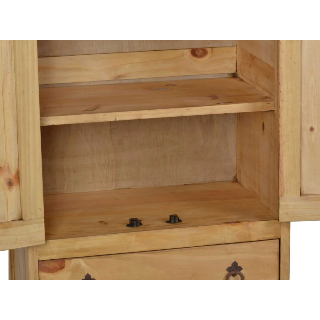 Hochschrank Mexico Möbel Landhaus Massivholz Pinie Honig