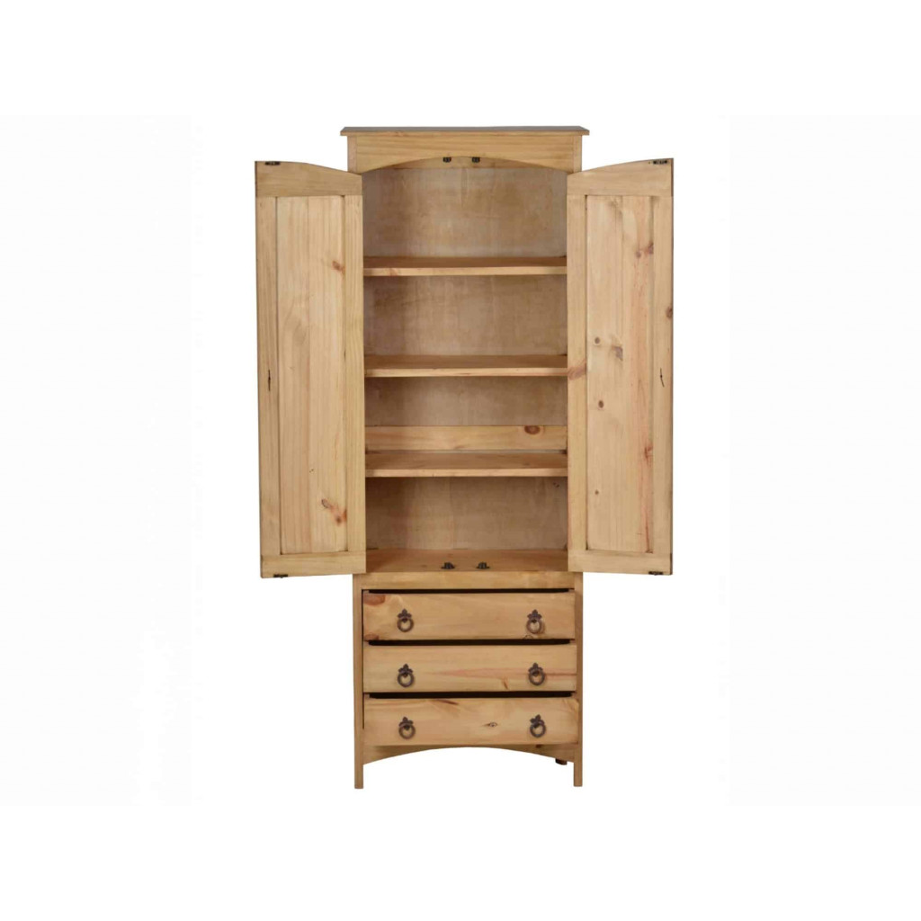 Hochschrank Mexico Möbel Landhaus Massivholz Pinie Honig