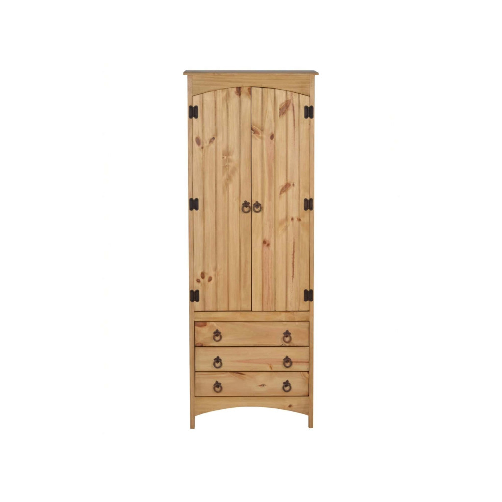 Hochschrank Mexico Möbel Landhaus Massivholz Pinie Honig