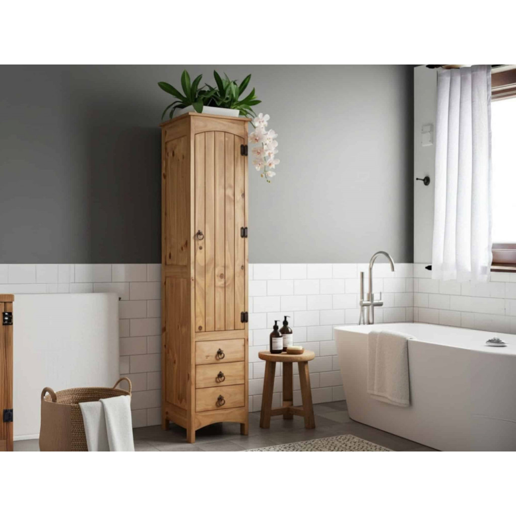 Hochschrank Mexico Möbel Landhaus Pinie Honig