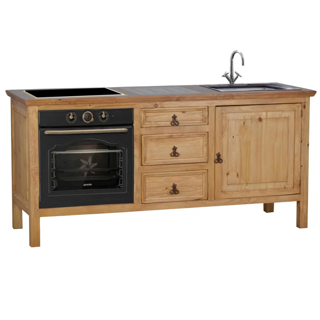 Küchenmodul Mexico Möbel Landhaus Pinie Honig