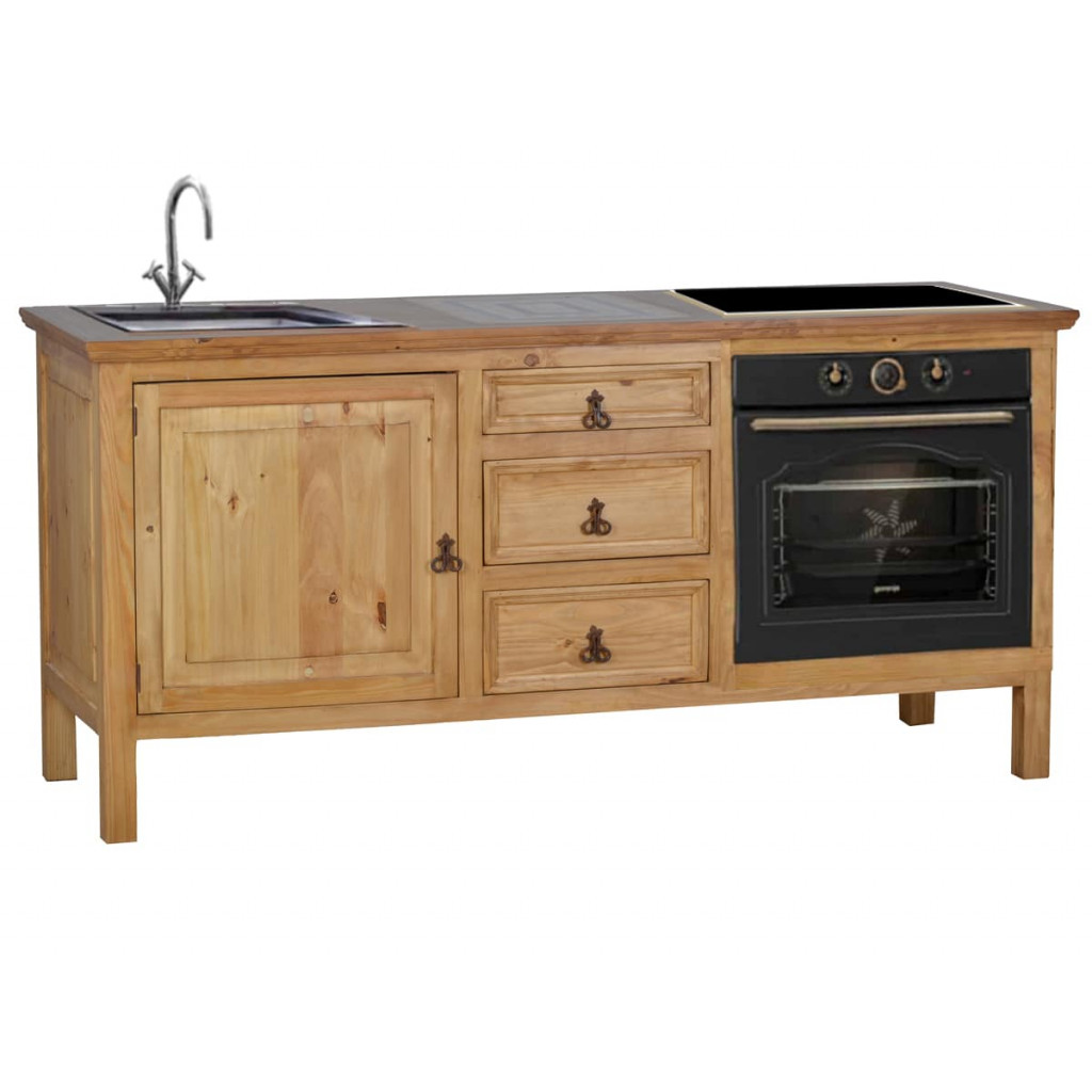 Küchenmodul Mexico Möbel Landhaus Pinie Honig