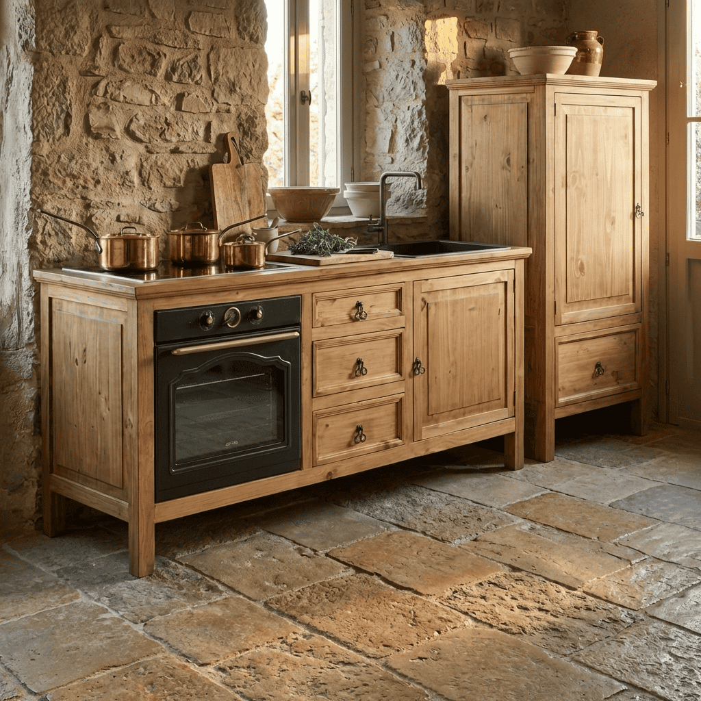 Küchenmodul Mexico Möbel Landhaus Pinie Honig