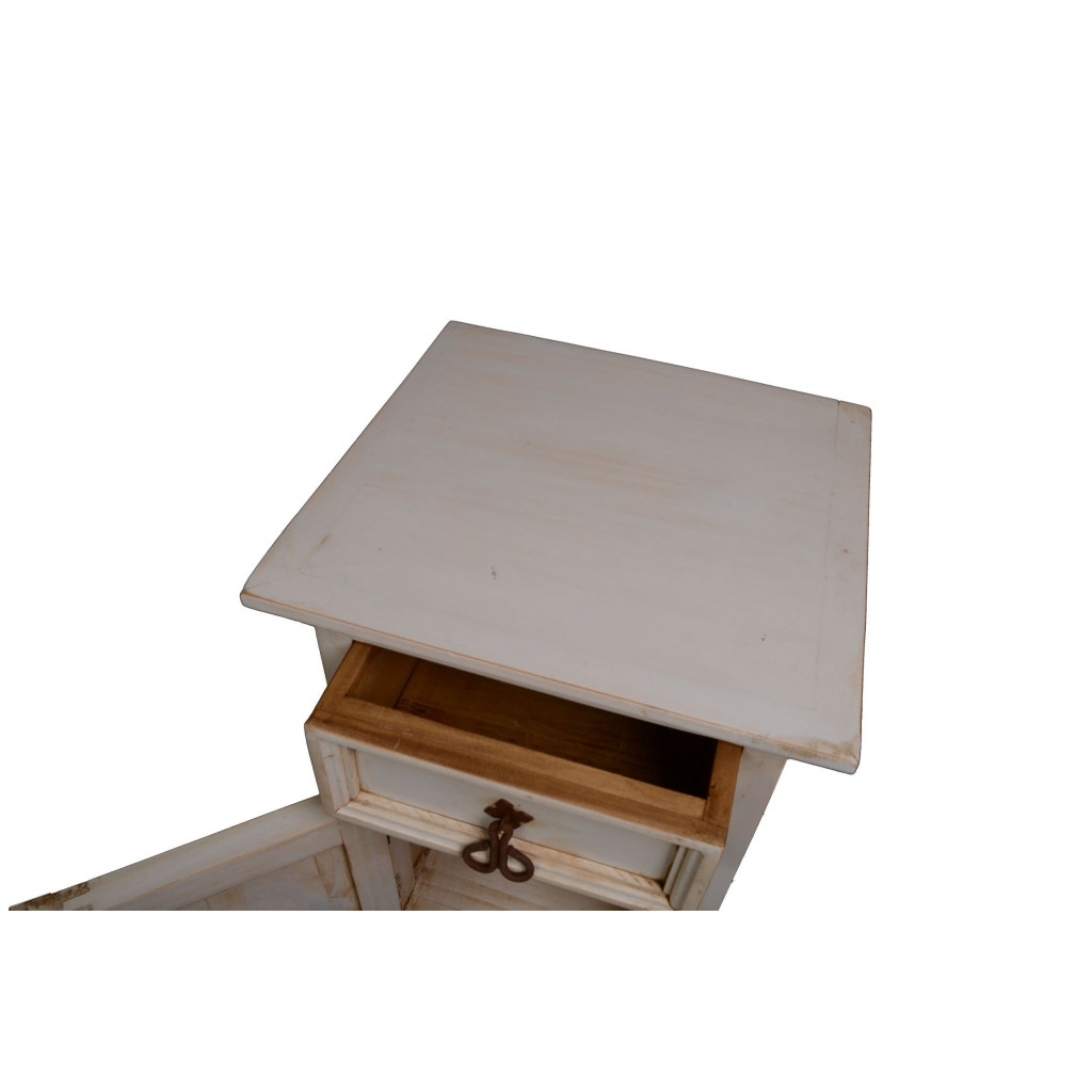 Nachttisch Mexico Möbel Landhaus Pinie Weiß