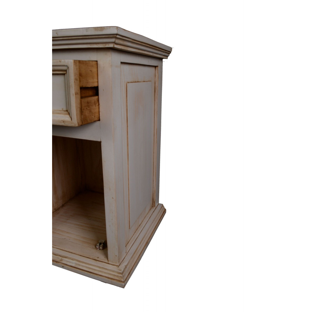 Nachttisch Mexico Möbel Landhaus Pinie Weiß