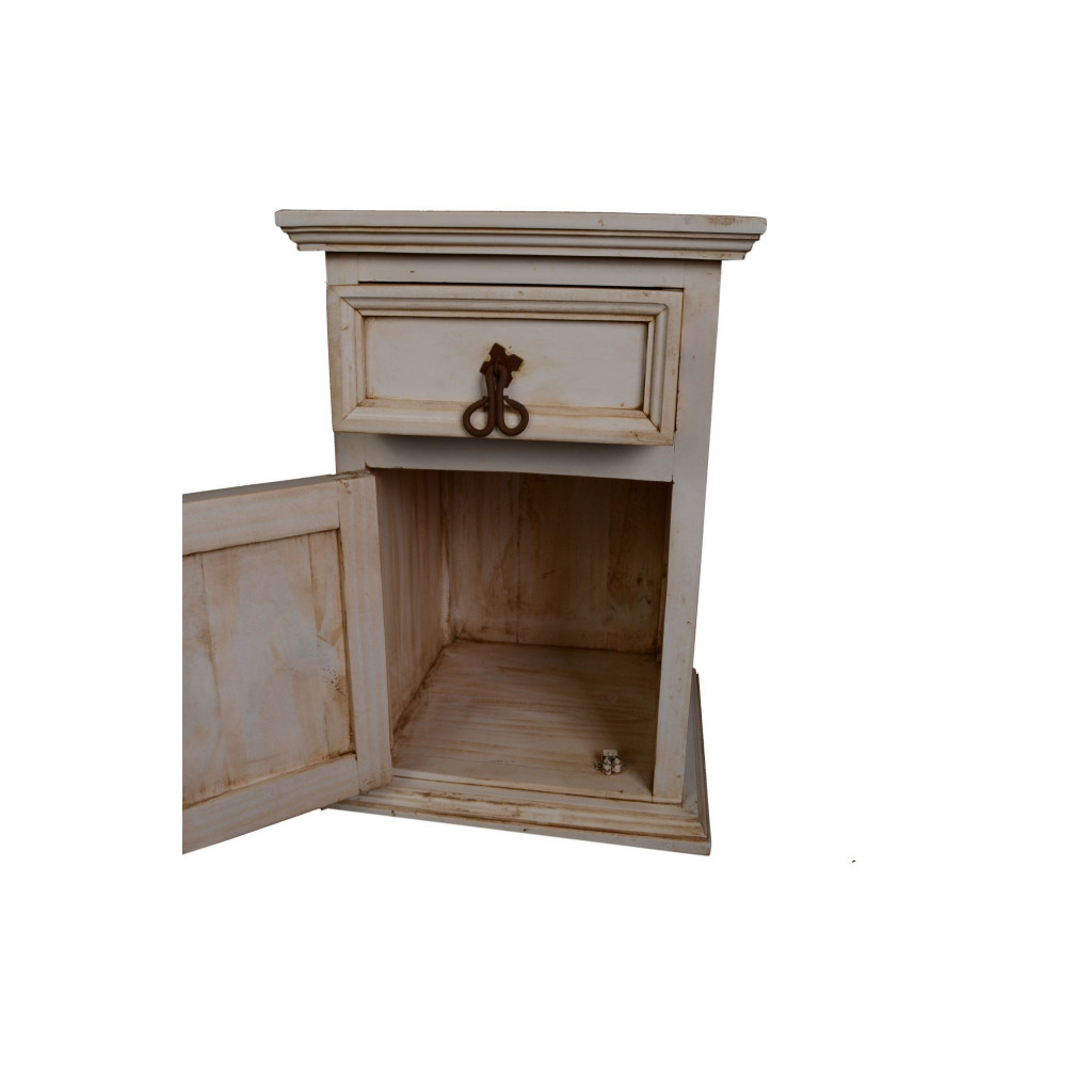 Nachttisch Mexico Möbel Landhaus Pinie Weiß