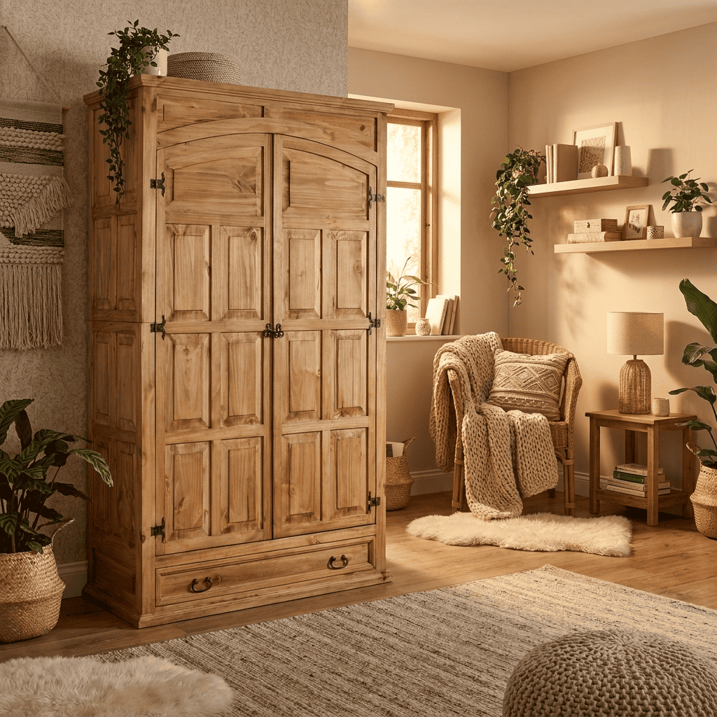 Schrank Mexico Möbel Landhaus Massivholz Pinie Honig