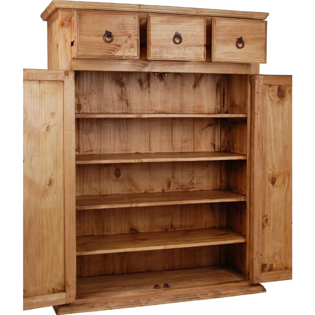 Schuhschrank Mexico Möbel Landhaus Pinie Honig