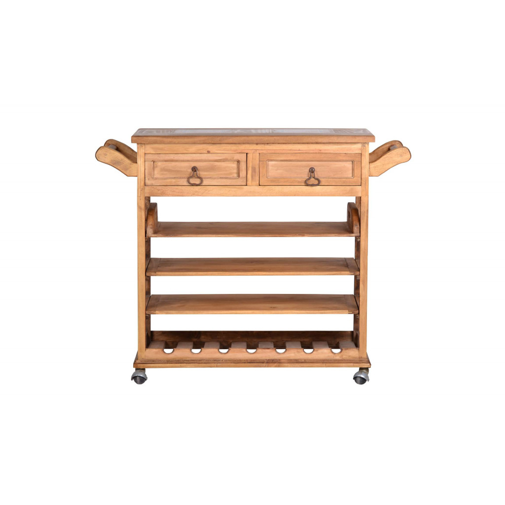 Servierwagen Mexico Möbel Landhaus Pinie Honig 10053 2