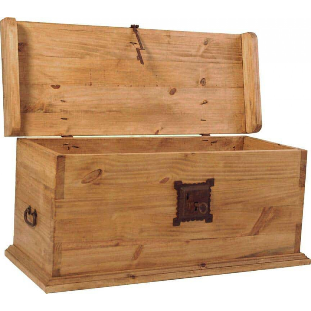 Truhe Mexico Möbel Landhaus Pinie Honig