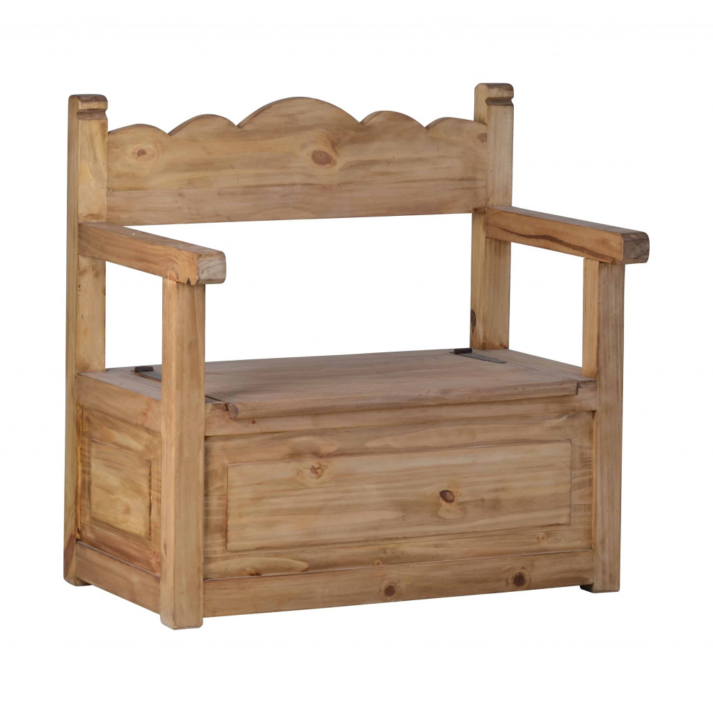 Truhenbank Mexico Möbel Landhaus Pinie Honig