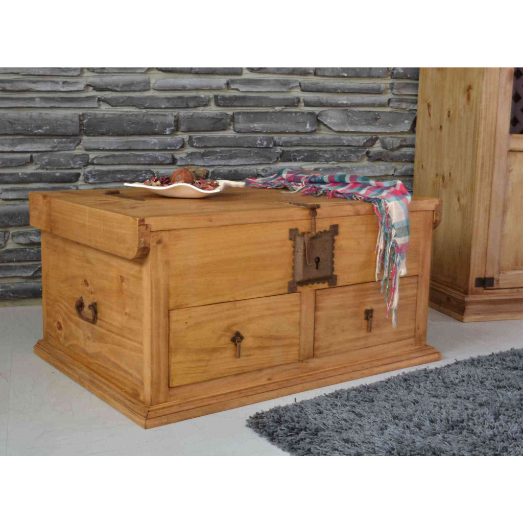 Truhentisch Mexico Möbel Landhaus Pinie Honig