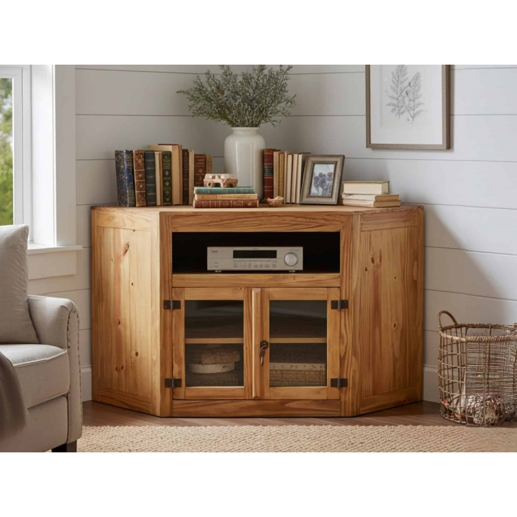 TV-Kommode Mexico Möbel Landhaus Glas Massivholz Pinie Honig