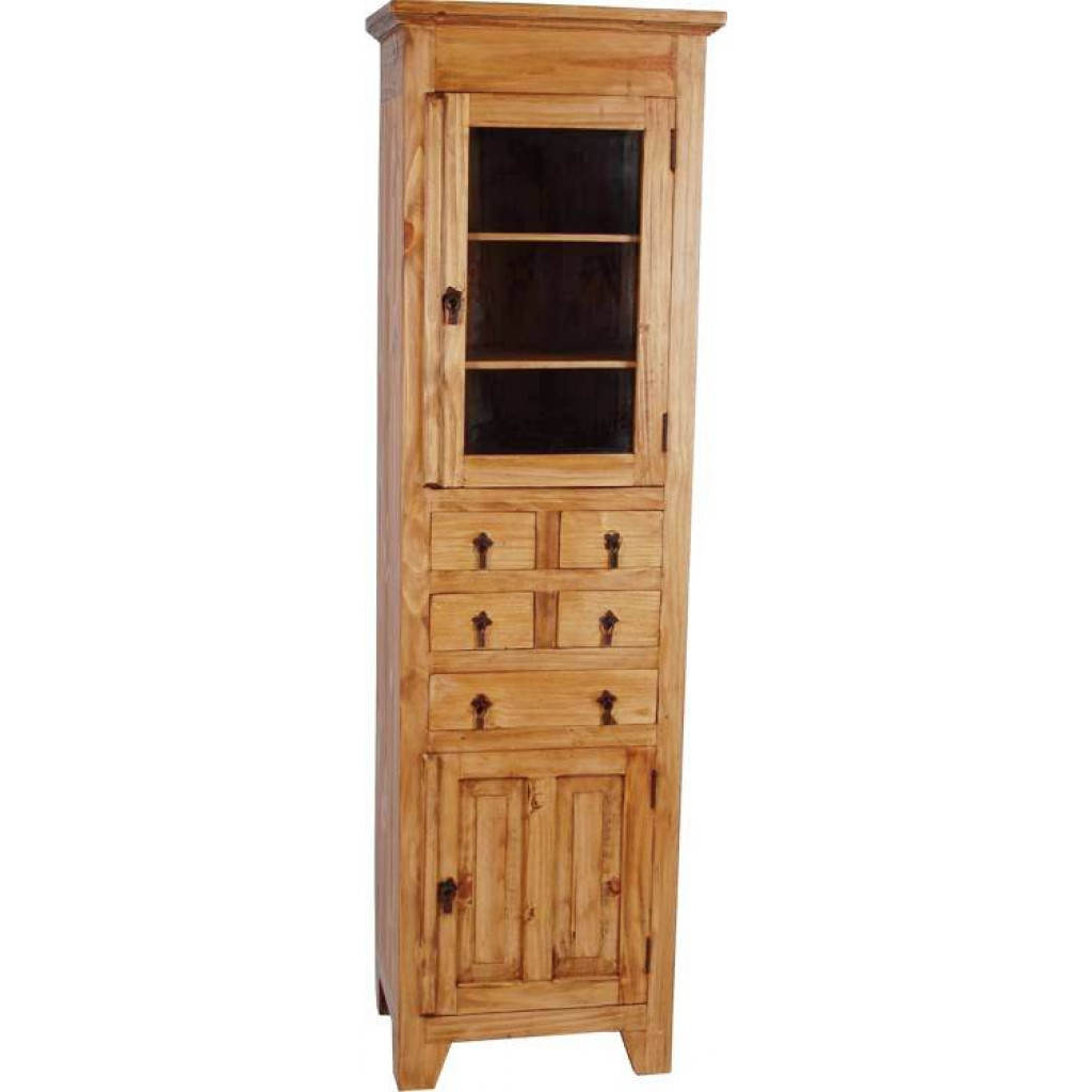 Vitrine Mexico Möbel Landhaus Pinie Honig 10034 1