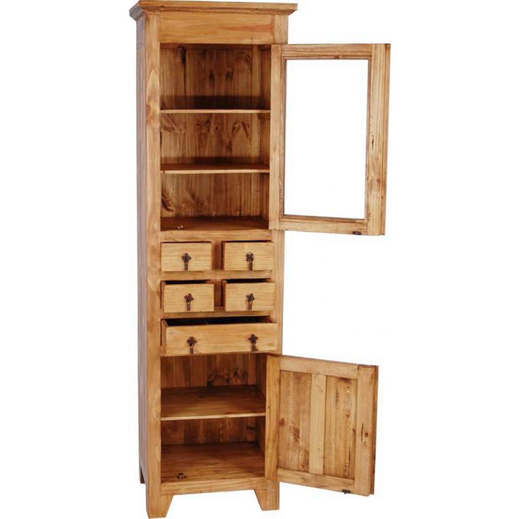 Vitrine Mexico Möbel Landhaus Pinie Honig 10034 2