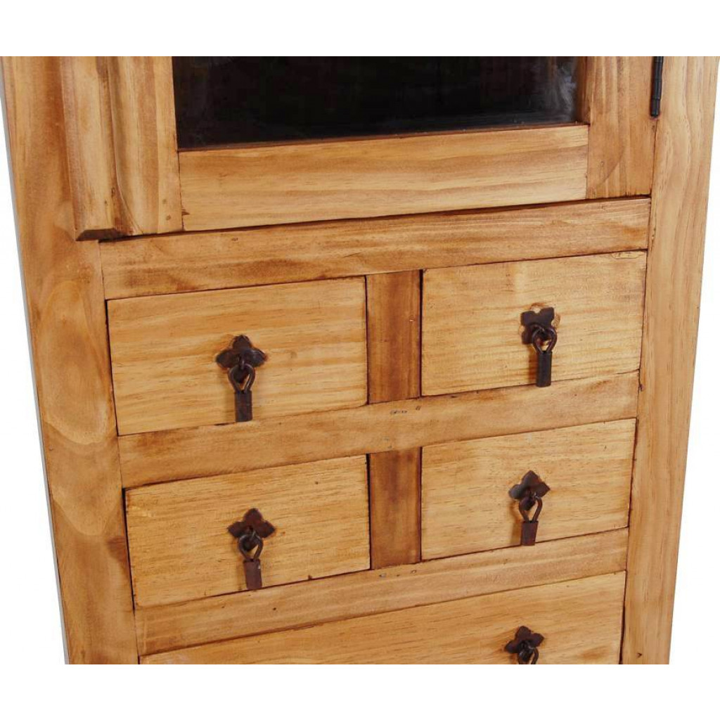 Vitrine Mexico Möbel Landhaus Pinie Honig 10034 5