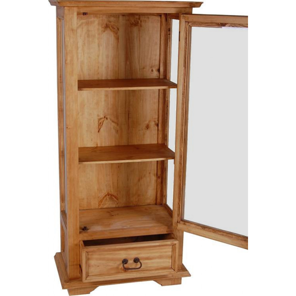 Vitrine Mexico Möbel Landhaus Pinie Honig