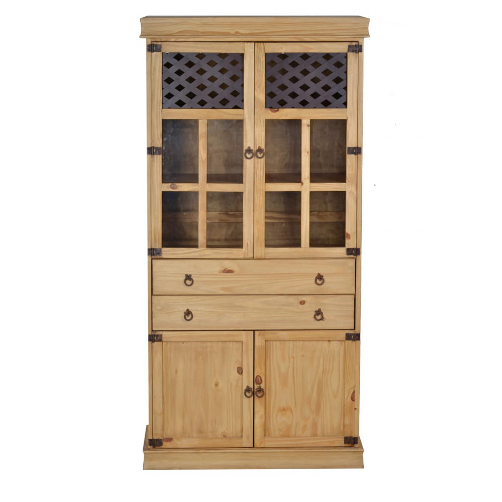 Vitrine Mexico Möbel Landhaus Pinie Honig