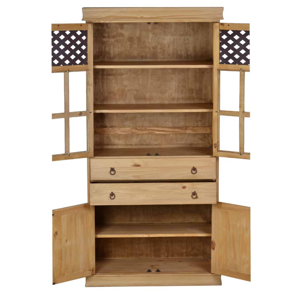 Vitrine Mexico Möbel Landhaus Pinie Honig