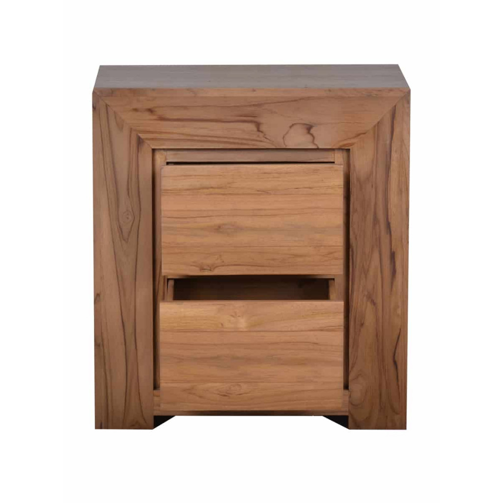 Nachttisch Maharaja Modern Teak Dunkelbraun