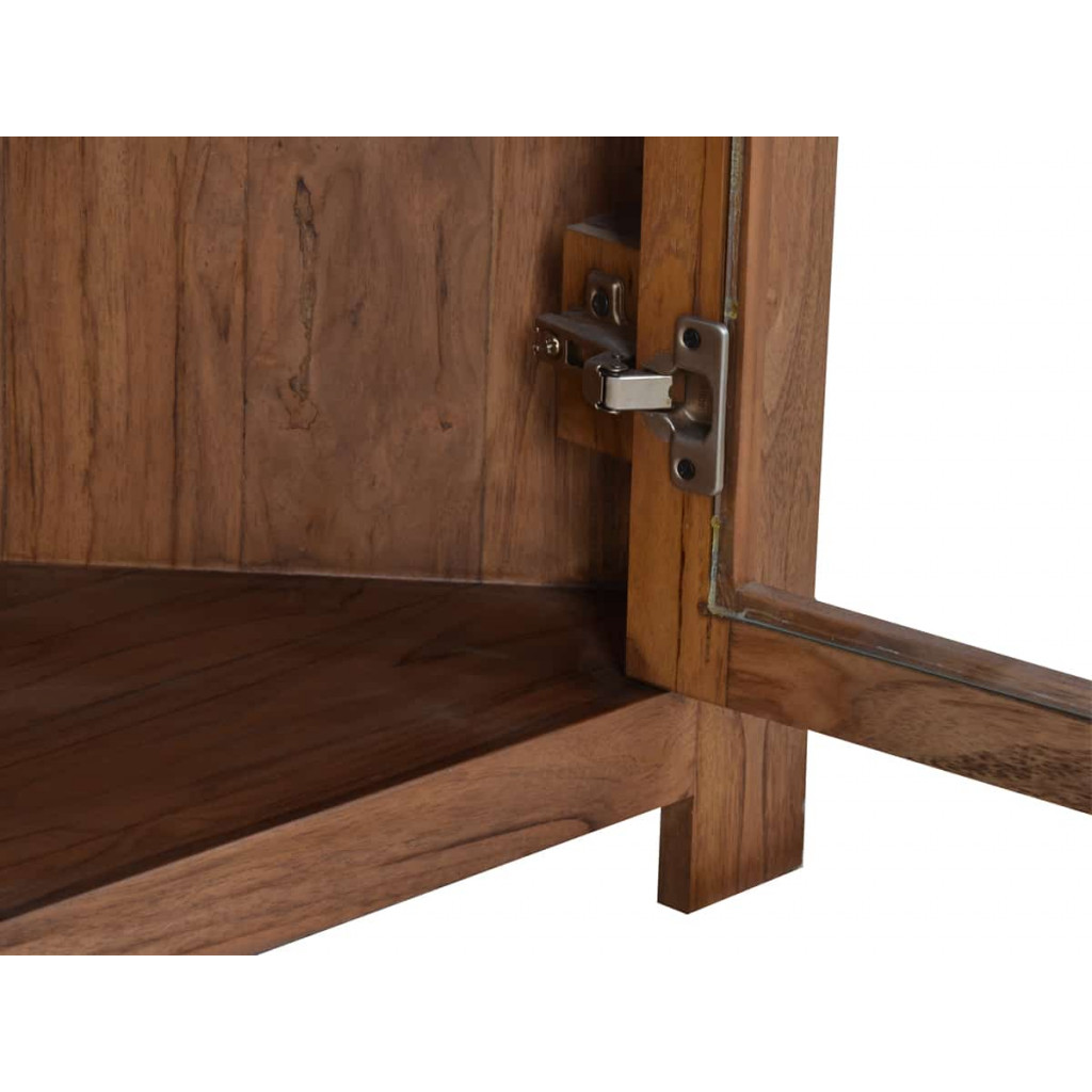 Eckvitrine Masala Modern Teak Braun