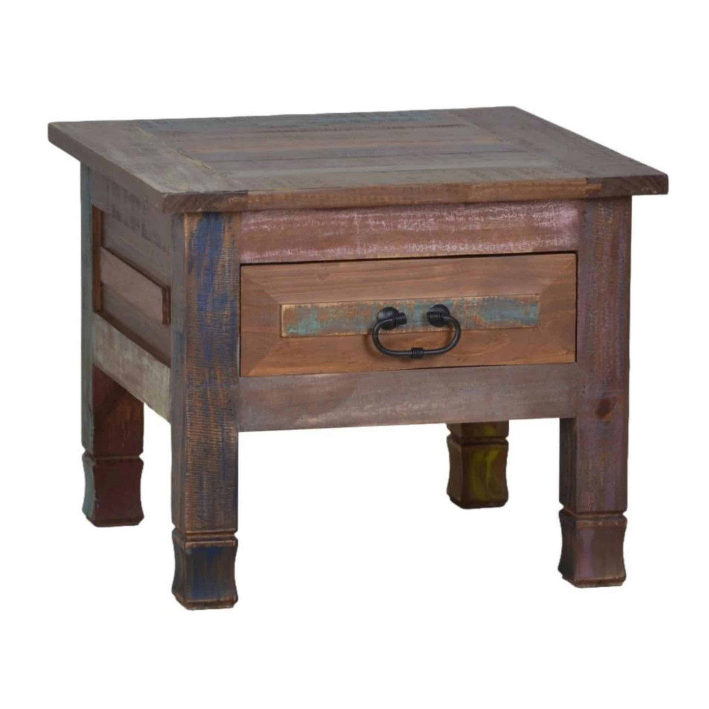 Beistelltisch Cancun Shabby Chic Massivholz Pinie Bunt