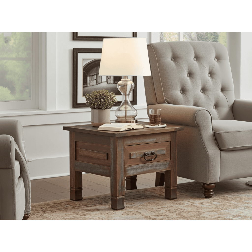 Beistelltisch Cancun Shabby Chic Massivholz Pinie Bunt