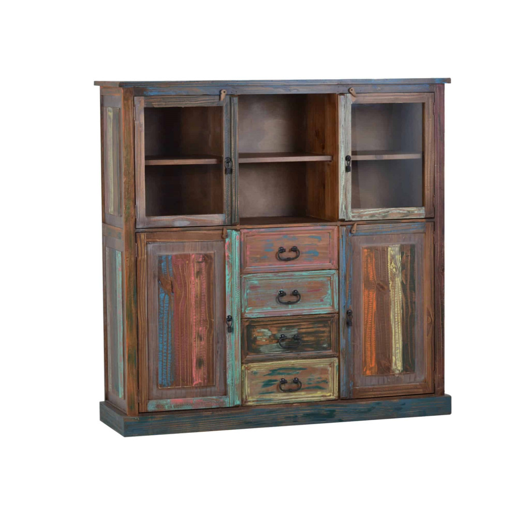 Highboard Cancun Shabby Chic Pinie Bunt