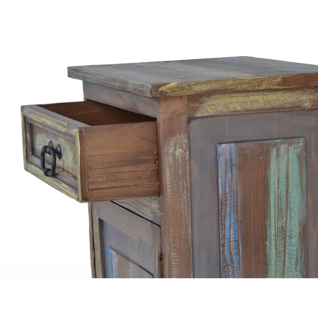 Nachttisch Cancun Shabby Chic Pinie Bunt