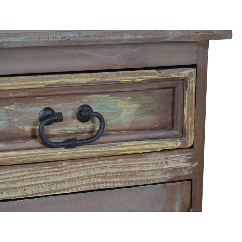 Nachttisch Cancun Shabby Chic Pinie Bunt