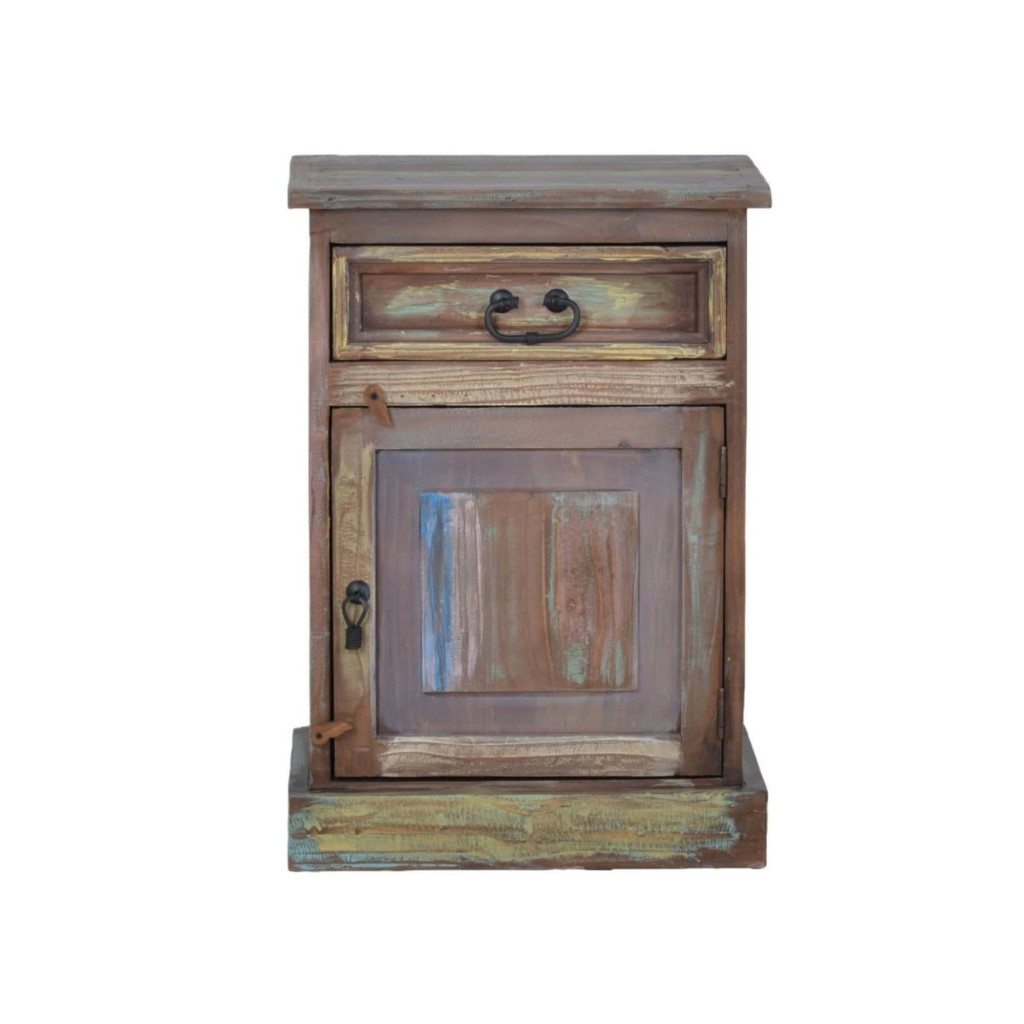 Nachttisch Cancun Shabby Chic Pinie Bunt