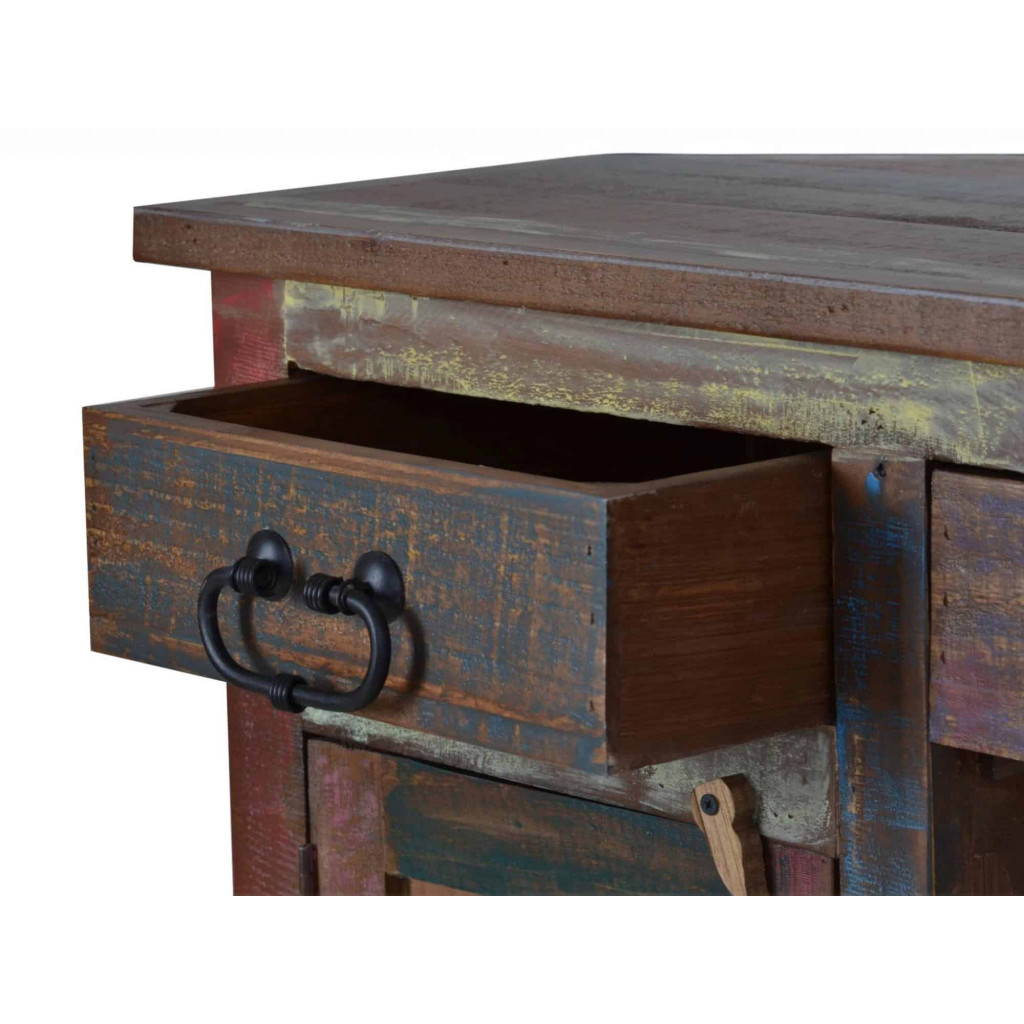 Schreibtisch Cancun Shabby Chic Massivholz Pinie Bunt