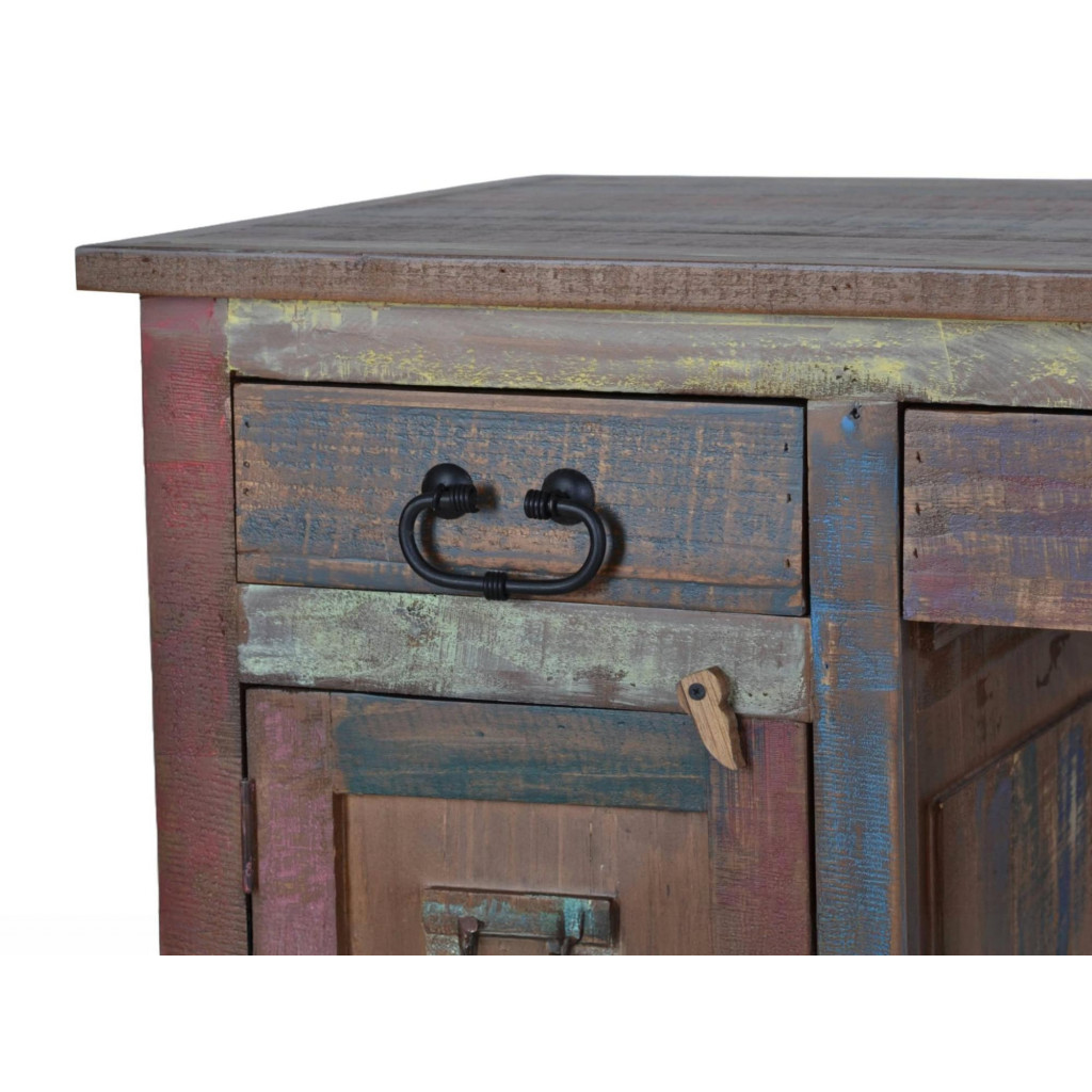 Schreibtisch Cancun Shabby Chic Massivholz Pinie Bunt