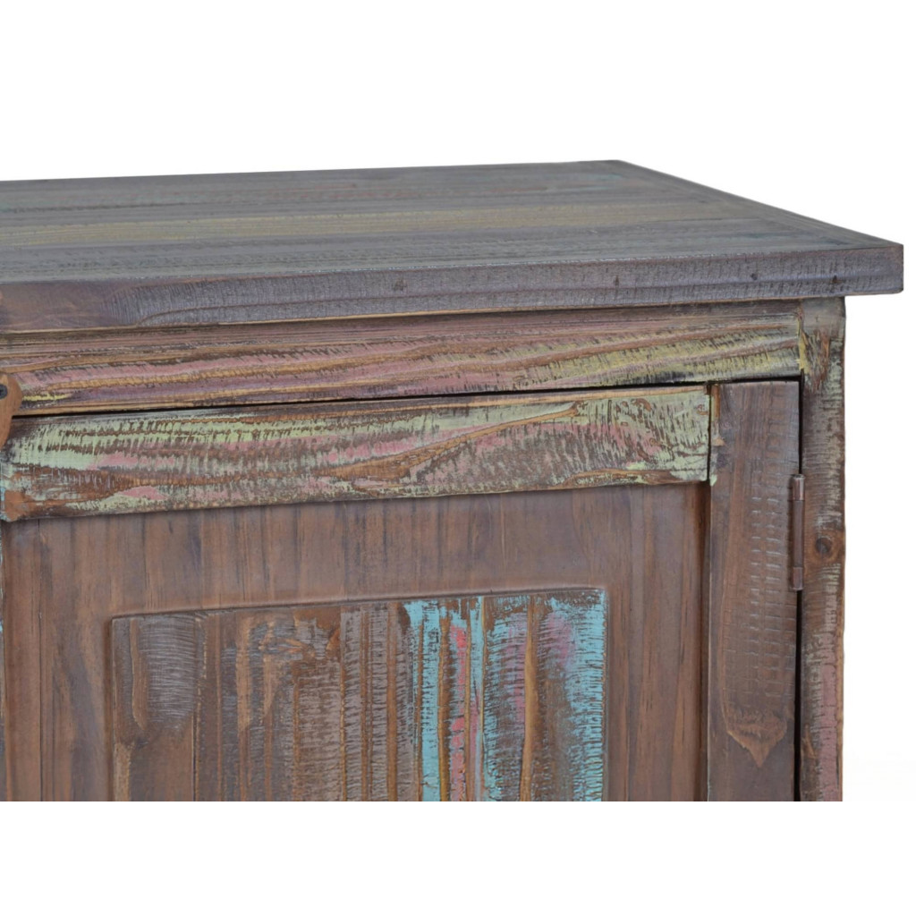 TV-Kommode Cancun Shabby Chic Massivholz Pinie Bunt