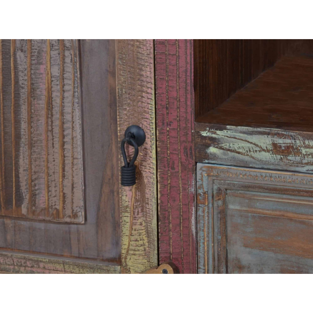 TV-Kommode Cancun Shabby Chic Massivholz Pinie Bunt