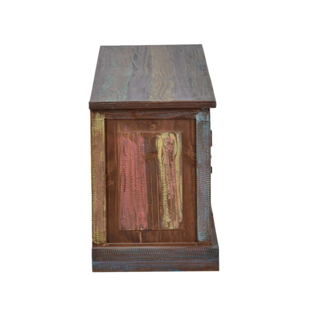 TV-Kommode Cancun Shabby Chic Massivholz Pinie Bunt